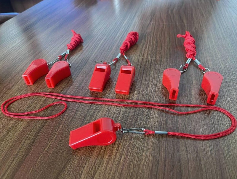 DYBADYSA 20 Pcs Plastic Loud Whistles with Lanyard for Referee Coaches Basketball Football Sports Training Game Event Lifeguard Survival Emergency Fun School Kids Tool Set Suppliers - Image 4